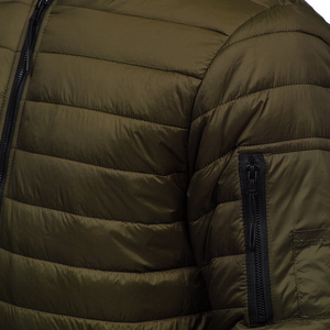 Veste bomber de baseball pour homme, nouvelle mode d'automne, coupe ajustée, haute qualité, vêtements de rue décontractés avec col montant, couleur unie - Product Image 3