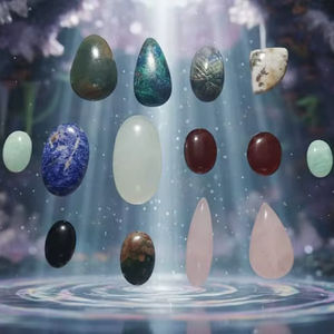 Piedras Preciosas Naturales de Alta Calidad para Sanación, Cabujones Planos de Media Oval, Ágata Natural, 20% de Descuento y Regalo de Jade Natural - Product Image 3