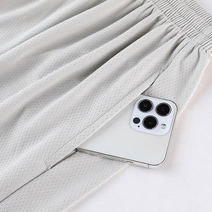 High Quality Zipper Pocket Men Gym Drawstring Shorts Custom Logo Printed Basketball Shorts for Men - Product Image 4