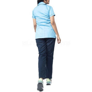 Trajes de fregado de enfermería con logotipo personalizado de alta calidad, uniformes médicos con bolsillos elásticos, juegos de fregado de tela de lona - Product Image 5