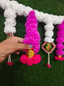 À la mode artificielle jasmin porte Toran Bandarwal perles tentures festive maison bureau décor indien Mandir Navratri porte cadeaux de pâques - Product Image 6