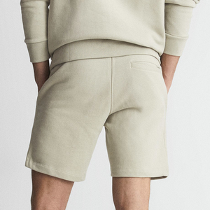 Pantalones cortos de calidad superior con logotipo personalizado en blanco con cordón de verano de lujo pantalones cortos de algodón de rizo francés para hombres - Product Image 4