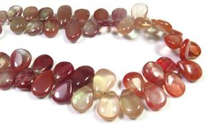Labradorita Andesina Roja Natural Piedras Preciosas Sueltas en Forma de Pera 9-14,5mm Suave Pulido 8 \ "Strand Beads - Product Image 4