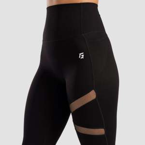 Leggings Deportivos de Cintura Alta con Compresión, Talla XL, para Yoga, con Nailon y Spandex, Material Estampado Negro, para Deporte y Yoga - Product Image 5