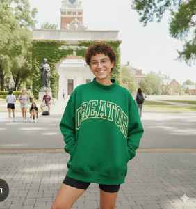 Sudadera Personalizada de Invierno para Mujer, Estilo Universitario Griego, Cuello Alto Simulado, Ecológica, Transpirable, de Secado Rápido, Larga por Delante - Product Image 4