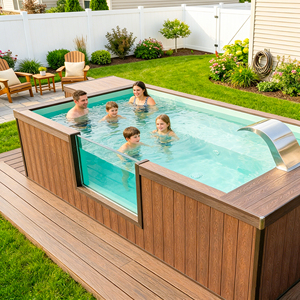 Outdoor Resort for Swim Spa Small Fiberglass Inground Swimming Pool <b>frame</b> container pool above ground swimming pool - Product Image 4