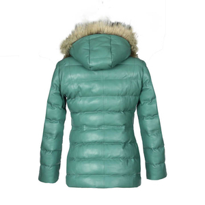 Veste en duvet bouffante légère pour femmes sur mesure nouveau style fermeture éclair complète avec rembourrage en coton longue et respirante - Product Image 2