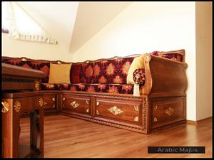 Diseño interior árabe Majlis, diseño clásico moderno, elegante conjunto de sala de estar, asientos de esquina de lujo, diseño que ahorra espacio - Product Image 2