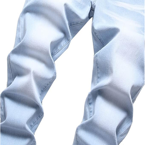 Pantalones de mezclilla ajustados, pantalones vaqueros rectos transpirables cómodos para hombre, precio al por mayor de moda para ropa de verano e invierno - Product Image 4