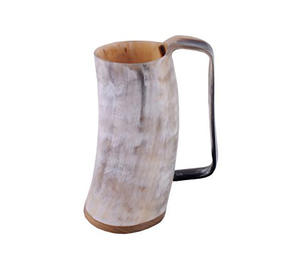 Tasse en corne à boire médiéval avec poignée nouvel arrivage corne à boire en forme de buffle naturel corne à boire Viking corne à boire Tankard élégant pour le café - Product Image 6