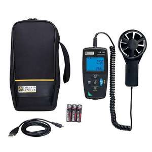 Thermo-anémomètre Chauvin Arnoux CA 1227 avec double affichage rétroéclairé et mesure du débit Enregistreur à palettes rotatives - Product Image 3