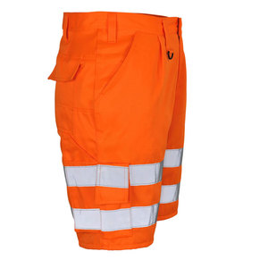 Pantalones cortos de trabajo de seguridad al aire libre de construcción de alta visibilidad para hombres con cinta reflectante - Product Image 3