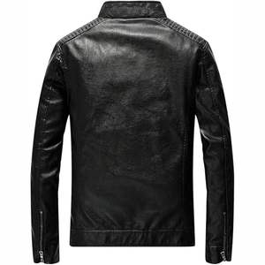 Veste en cuir décontractée à glissière pour hommes automne hiver de qualité professionnelle - Product Image 3