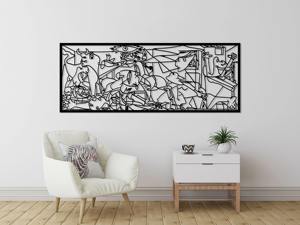 Décoration murale contemporaine abstraite en métal Sculpture en fer faite à la main Tenture murale unique et élégante pour les intérieurs de maison et de bureau - Product Image 2