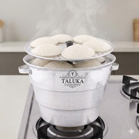 Fabricant Indien – Nouvelle Machine à Idli en Aluminium à 4 Plaques, Cuiseur Vapeur Commercial et Domestique, Ustensile de Cuisine Durable de Qualité Alimentaire