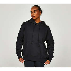 Sudaderas con Capucha para Hombre, Lisas, de Alta Calidad, Gruesas, con Bolsillo, Color Negro Sólido, Fabricación de Otoño, Bolsa OPP, 4 Piezas - Product Image 4