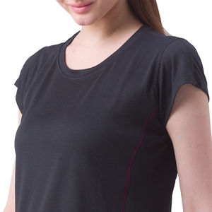 Elegantes camisetas a rayas para mujer hechas con algodón suave, perfectas para trajes casuales de verano, camisetas con cuello redondo para mujer - Product Image 4