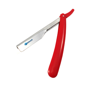 มีดโกนแบบตรงสำหรับร้านตัดผมชายพับได้มีดเหล็กสีดำสำหรับดูแลความงาม - Product Image 5