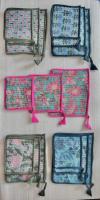 Pochettes matelassées en coton imprimé en blocs sur mesure en ensemble de 3 pièces, idéales pour les magasins à domicile pour la revente
