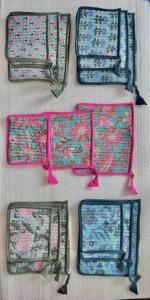 Bolsas acolchadas de algodón impresas en bloque hechas a medida como un juego de 3 piezas ideal para tiendas caseras para reventa - Product Image 3