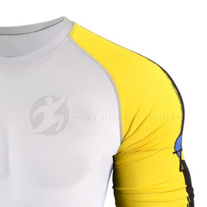 Chemises de gymnastique athlétiques d'entraînement de course à manches longues personnaliser la conception de haute qualité respirant séchage rapide Nylon/Spandex Rash Guard pour - Product Image 5