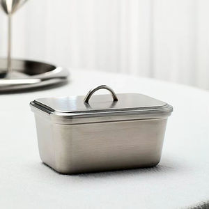 Beurrier en acier inoxydable de haute qualité, conçu pour garder le beurre frais, hygiénique, propre et sûr pour un stockage de longue durée - Product Image 1