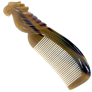 Peine de cuerno de Wolman de la mejor calidad al por mayor para el cuidado del cabello antiestático peine de salón pulido natural con logotipo personalizado para uso doméstico - Product Image 5