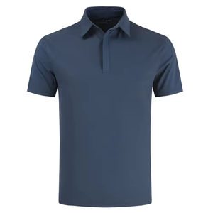 Polo de golf en coton brodé avec étiquettes et logo pour hommes Polo à manches courtes décontracté pour l'été Vêtements de sport respirants pour hommes - Product Image 1