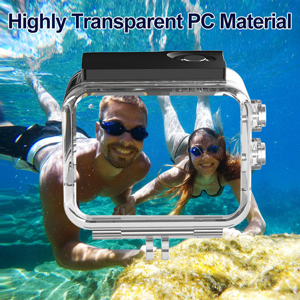 HONGDAK Waterproof Protective case 197ft/60m Underwater Dive Housing Shell Dive Insta360 GO 3 Case