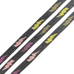 Handmade seed Beaded <b>Bag</b> <b>Strap</b> with Colorful Lightning Bolt Design Adjustable Shoulder Crossbody <b>Replacement</b> - Product Image 1