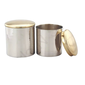 Canister Set for Kitchen Uses <b>Tea</b> <b>Coffee</b> <b>Sugar</b> Storage Canister Set Custom Made Stainless Steel with Hammering Design Storage - Product Image 4