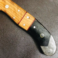 Pisau pintar koki gaya Jepang baja Damaskus buatan tangan Set pisau baja karbon kustom kualitas tinggi klakson rendah pisau dapur zaitun