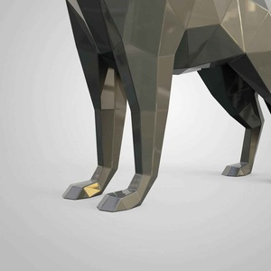 Décor de jardin extérieur Ornement de pelouse Résine <span class=keywords><strong>Berger</strong></span> allemand Chiot Chien Statue Taille réelle Sculpture de chien alsacien à vendre - Product Image 4