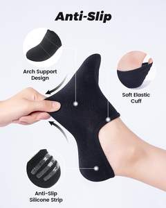 Chaussettes de sport invisibles pour femmes et hommes coupe basse anti-dérapant doublure de course athlétique nouveauté décontracté court cheville Invisi - Product Image 2