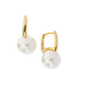 Orecchini a Cerchio con Perle Coltivate Amy e Annette in Oro 14k o Argento Sterling - Product Image 4