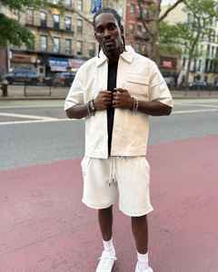 Alta calidad personalizado nuevo diseño ropa de Fin de Semana doble hombres corto verano gimnasio malla deportes personalizado malla pantalones cortos de cuero para hombres conjunto de pantalones cortos - Product Image 3