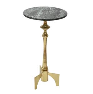 High Quality Aluminium Round Coffee Side <b>Table</b> With Metal Legs <b>Gold</b> Finished and Top Marble Modern Side <b>Table</b> - Product Image 6