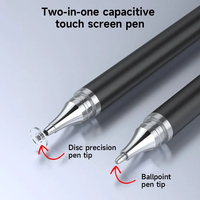 Stylet capacitif universel 2 en 1 pour écran de tablette, stylet pour tous les appareils à écran capacitif, stylet capacitif