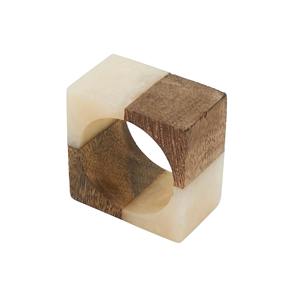 Hermosos servilleteros de madera y resina para bodas y cenas festivas añadiendo un toque rústico y terroso a tu mesa - Product Image 1