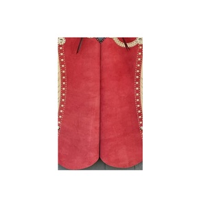 Chaps en cuir véritable de couleur beige et rouge de qualité supérieure usinés à la main couleurs et tailles assorties disponibles fabricants de vente chauds - Product Image 2