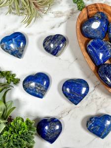 Gros Lapis Lazuli Puffy Coeur Cristal Naturel Pierre Précieuse Coeur Reiki Guérison Chakra Pierre Idéal pour Cadeaux Décoration Intérieure - Product Image 6