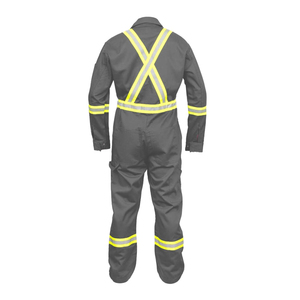 Combinaison unisexe en polyester pour les travailleurs de la construction Haute visibilité, anti-poussière et réfléchissant, confortable et respirant - Product Image 2