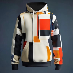 2025เสื้อฮู้ดผู้ชายแขนยาวแบบสวมหัว, เสื้อมีฮู้ดระบายอากาศได้ดีในฤดูหนาวเทรนด์เสื้อผ้าแนวสตรีทด้วยวัสดุโพลีเอสเตอร์/ ผ้าฝ้าย - Product Image 1