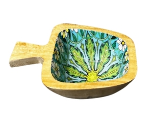 Daisy Scoop Platter Wooden Apple Shaped Fruit Plate Tray Serving Tray Snack Storage Elegant Kitchen Tableware - Product Image 1