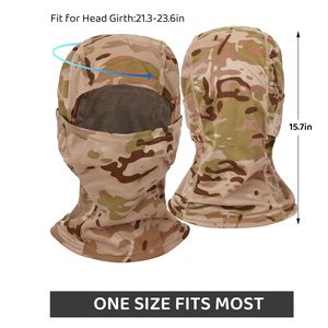 Vente en gros d'usine de cagoule avec logo personnalisé masque de ski de mode sports de plein air polyester unisexe adultes cagoule tactique camouflage - Product Image 3