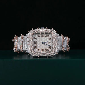 Reloj de Diamante Moissanite de Primera Calidad con Movimiento de Cuarzo de Alta Precisión para Uso Diario y Comercial para Exportación - Product Image 1