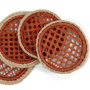 Juego de posavasos de ratán natural, posavasos tejidos hechos a mano para tazas y vasos, estilo bohemio, decoración del hogar, diseño ecológico - Product Image 5