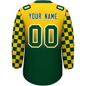 Nuevo 2025 superventas hombres cuello en V Transferencia de Calor impreso manga larga personalizado hockey sobre hielo Jersey 100% poliéster secado rápido transpirable - Product Image 2
