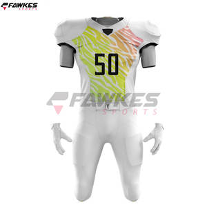 El equipo deportivo usa un uniforme de fútbol americano de diseño personalizado de alta calidad, uniforme de fútbol americano hecho en poliéster - Product Image 5