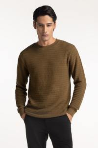 Pull en laine tricotée Aran pour homme, lourd, à motif de câble, pull de pêcheur, imprimé sur le devant, anti-froissement, respirant pour l'automne et l'hiver - Product Image 4
